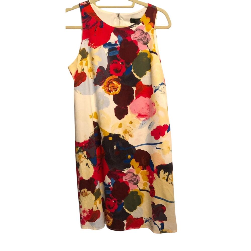 Maia Lightweight Lined Sleeveless Floral Dress Stretch Hidden Pockets Cotton